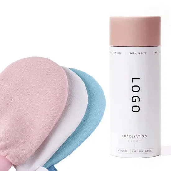 Low MOQ Customize Package and Logo 100% Natural Viscose Korean Dead Skin Scrubber Body Skin Exfoliating Gloves Kess Mitts
