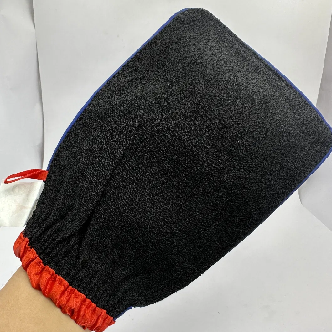 Exfoliating Body Glove Morroccan Style 150d 100% Viscose Red Bath Glove