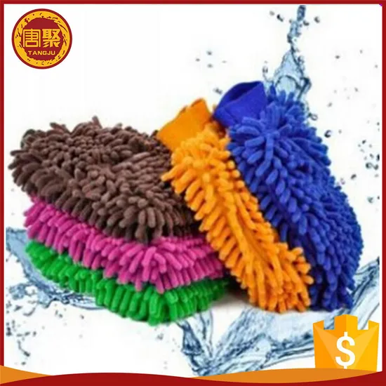 Hot Sale Car Wash Mitt Microfiber Cleaning Chenille Car Cleaning Towel 
