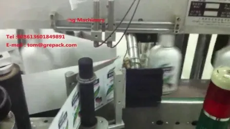 PLC Control Glass Wine Bottle Label Applicator, Front and Back Side Labeler 