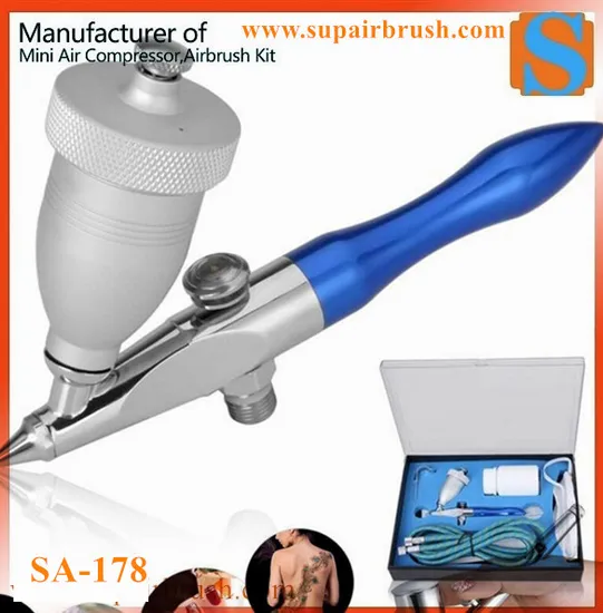 Airbrush 178 Sandblaster Paint Spray Gun Air Brush for Art Painting Tattoo Manicure Metal Etching Glass 