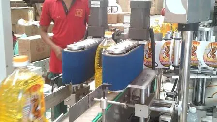 Automatic Double Three Sided Self Adhesive Front Back Labeling Label Applicator 