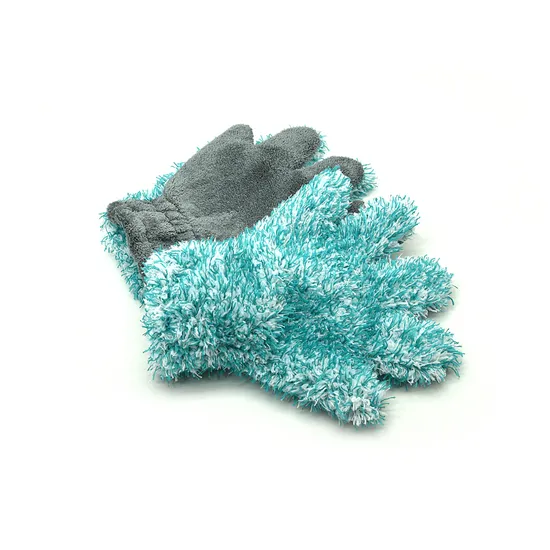 Shineopen Hot Sale Five Finger Microfiber Wash Mitt Handy Detailing Car Wash Mitt 